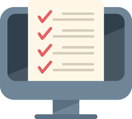 Poster - online task help icon flat vector. customer support. persona marketing isolated