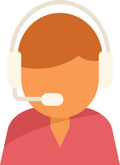 Poster - call center icon flat vector. office service. work online isolated