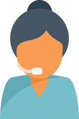 Poster - call support icon flat vector. office service. customer help isolated