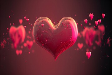 Wall Mural - pink heart