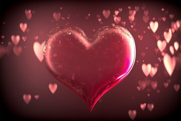 Wall Mural - pink heart