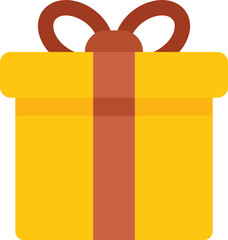 Poster - Gift box icon flat vector. Web interface. App data isolated