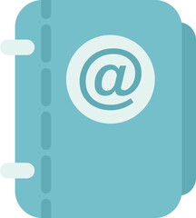 Poster - Contact book icon flat vector. Web interface. Ui lock isolated