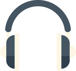 Poster - Headphones icon flat vector. Interface contact. Mail application isolated