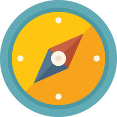 Poster - Compass icon flat vector. Window interface. Frame system isolated