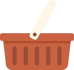 Poster - Shop basket icon flat vector. Window interface. Screen digital isolated
