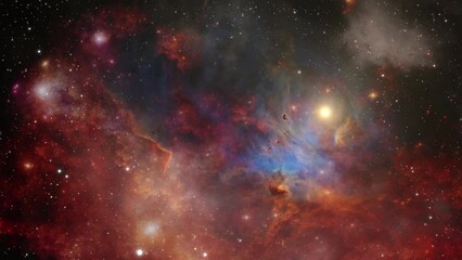 Wall Mural - universe, nebula moving in space.