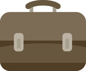 Poster - Office bag icon flat vector. Computer interface. Internet system isolated