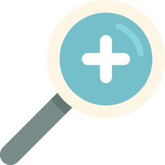 Poster - Zoom magnifier icon flat vector. User interface. Digital bar isolated
