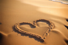 Heart On Sand - Valentine's Day