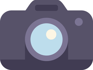 Poster - Camera icon flat vector. Computer interface. Smile system isolated