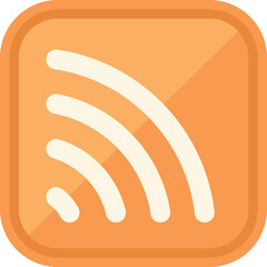 Poster - Stream icon flat vector. Computer interface. Digital tab isolated