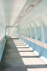 Aufkleber - Interior view of empty modern pedestrian walkway