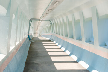 Aufkleber - Interior view of empty modern pedestrian walkway