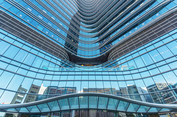 Aufkleber - Exterior of modern architecture. Building abstract background