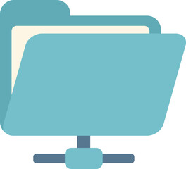 Poster - Share folder icon flat vector. Button web. Business time isolated