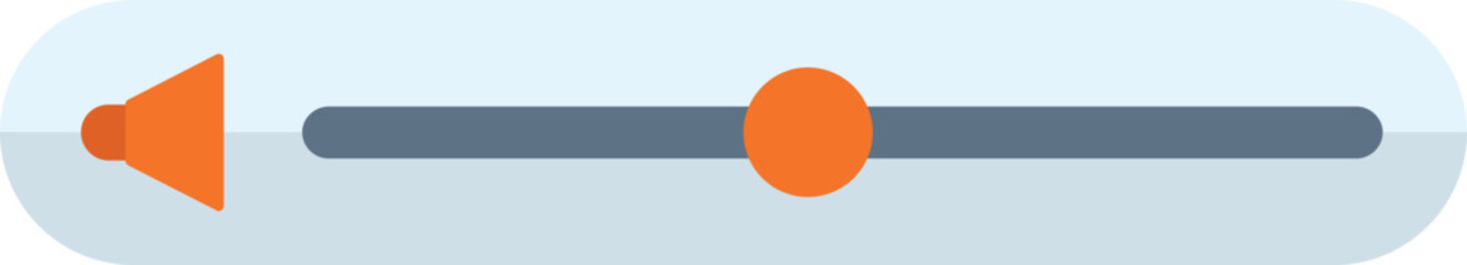 Poster - Player bar icon flat vector. Web interface. Play movie isolated