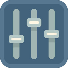 Poster - equalizer icon flat vector. web interface. email phone isolated