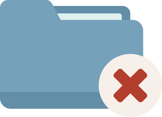 Poster - Rejected folder icon flat vector. Design web. Interface pin isolated