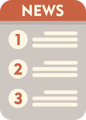 Poster - news icon flat vector. web interface. internet design isolated