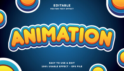 Poster - animation editable text effect with modern and simple style, usable for logo or campaign title