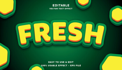 Poster - fresh editable text effect with modern and simple style, usable for logo or campaign title