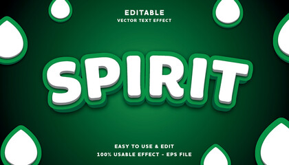 Poster - spirit editable text effect with modern and simple style, usable for logo or campaign title