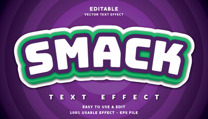 Poster - smack editable text effect with modern and simple style, usable for logo or campaign title