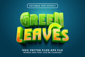 Poster - Green Leaves Editable Text Effect