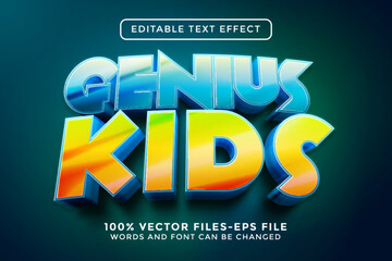 Poster - Genius Kids Editable Text Effect