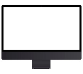 Wall Mural - Mockup / template. Computer monitor with blank screen for your design. PNG 24