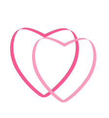 Wall Mural - pink heart shape illustration