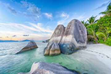 Canvas Print - Anse Source d'Argent in Seychelles