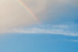 © Pintira - clear sky rainbow background fluffy white clouds