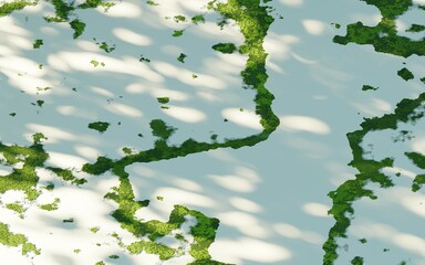 Wall Mural - wall snow green texture