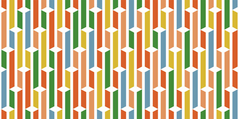 Poster - Retro abstract covers, minimal design from columns. Colorful geometric and seamless pattern for print.