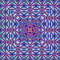 Canvas Print - 3d effect - abstract kaleidoscopic geometric color gradient pattern 