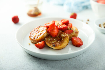 Sticker - French toast with fresh strawberry