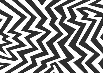 Poster - abstract background with seamless geometric and zigzag lines pattern