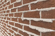 Extruded mortar joint and brick