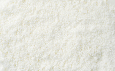 soy wax in flakes texture, closeup