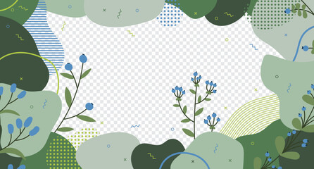 Poster - Natural vector background. Hand drawn illustration for natural and organic products. Abstract organic floral background with copy space for text. Vector illustration