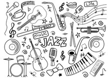 Jazz Colorless Set PNG Illustration With Transparent Background