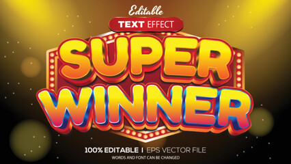 Poster - 3d editable text effect casino theme