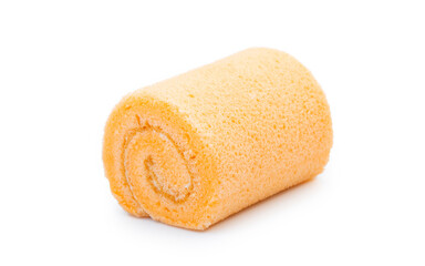 Wall Mural - cake roll isolated on white background