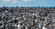 Gestapelte Steine, Steinmännchen am Playa del Castillo, Puerto de la Cruz, Teneriffa, Kanarische Inseln,Spanien,Europa,