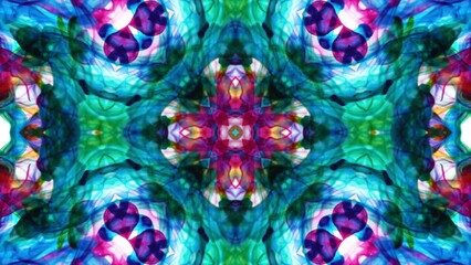 Poster - Colorful Ink Dreams. An Abstract Kaleidoscope of Hypnotic Patterns.