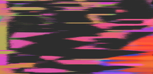 Aufkleber - Abstract background with digital pixel noise glitch artifacts. Screen showing video tape with damage.