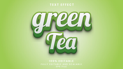 Green Tea editable text effect	