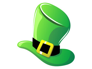 st patricks green hat illustration - Saint patrick isolated on a white background